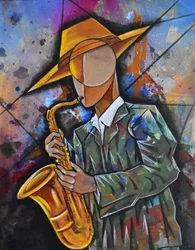 Un homme de jazz plein de vie