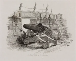 Une brigantine de guerre de 12 livres Carronade