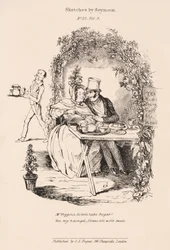 Scène de cour dans le jardin d