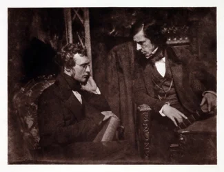 Deux hommes en conversation : docteur Samuel Brown (1817-1856) et le révérend George Gilfillan (1813-1878), photographie vers 1840