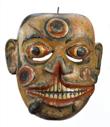 Médecine complémentaire générale, masque couvert de plaies et de sangsues, Sri Lanka