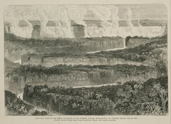 Chutes Victoria, Afrique, vers 1855