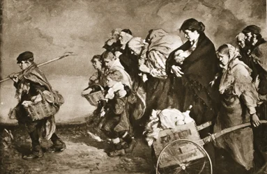 Sans-abri, la fuite des hordes allemandes, de 