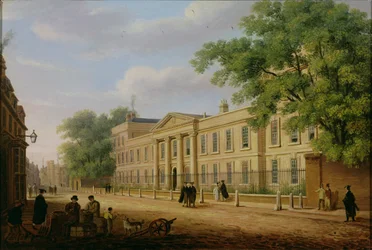 Vue du Emmanuel College, Université de Cambridge