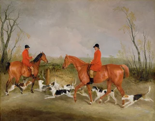 George Mountford, chasseur de la Quorn, et W. Derry, piqueur, à John O