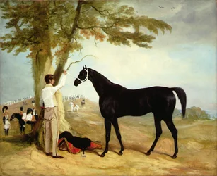 Le cheval de bataille de Thomas Cosby « Black Prince » avec les cavaliers de la Garde royale à l