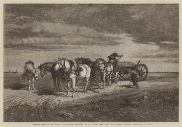 Chargement de sable-Pas de Calais, temps menaçant, de l