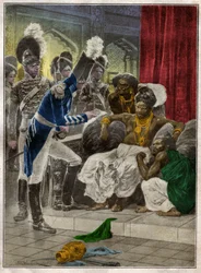 Sri Vikrama Rajasinha, roi de Kandy (Sri Lanka) destitué par les Anglais en 1815. 1924 (illustration)