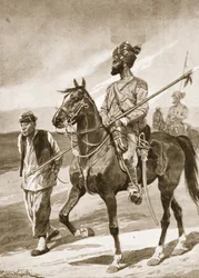 Un lancier bengali et son captif boxeur, illustration de 