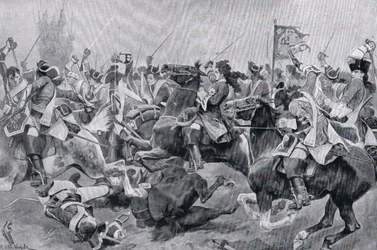 La bataille de Malplaquet, vers 1910