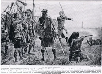 La Bataille de Québec, 1759, illustration de 