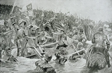 La bataille de Towton en 1461, illustration de 