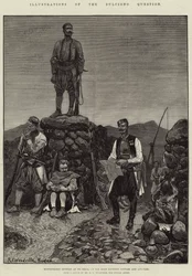Illustrations de la Question de Dulcigno, Avant-poste monténégrin à Pecorica, sur la route entre Scutari et Antivari