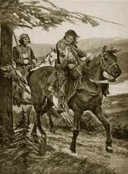 Le roi Dermot emporte Devorgil, illustration de 