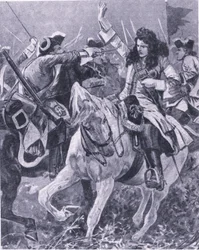 La bataille de Malplaquet, 11 septembre 1709, illustration de British Battles on Land and Sea, 1915