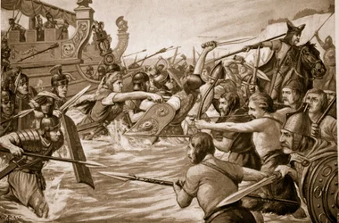Le Débarquement de Jules César, illustration de 