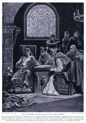 Les assassins de Becket partent pour leur mission, années 1920