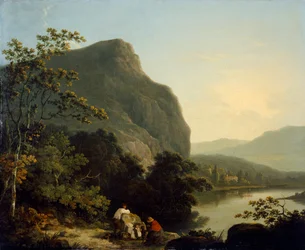 Paysage classique avec un lac, 1788