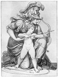 Minerva dirigeant la flèche de Cupidon, fin XVIIIe-début XIXe siècle 1912