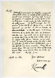 Lettre de Richard Cromwell, Lord Protecteur, au général George Monck, 18 avril 1660