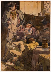 Esquisse pour illustrer les passions - Ivresse, 1854