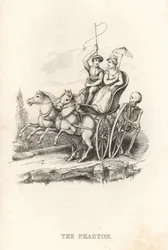 Le squelette de la Mort et le Phaéton, 1827 (gravure)
