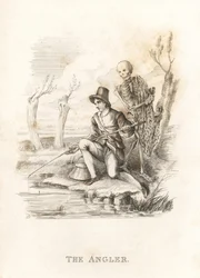 Le squelette de la Mort et le pêcheur, 1827 (gravure)