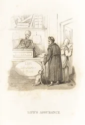 Le squelette de la Mort au bureau d