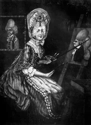 La Peintresse de Macaronis, 1770