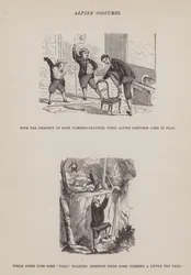 Page du Tour américain de Messieurs Brown, Jones et Robinson (gravure)