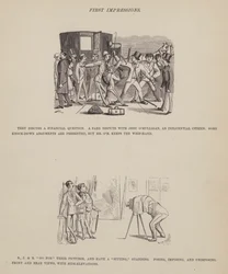 Page du Tour Américain de Messieurs Brown, Jones et Robinson (gravure)