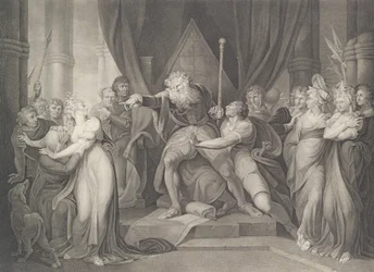 Le roi Lear chassant sa fille Cordelia, Shakespeare, première publication 1792, réédité 1852