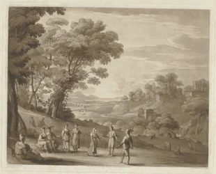 Paysage avec figures dansantes