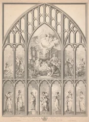 La fenêtre ouest de la chapelle, New College Oxford