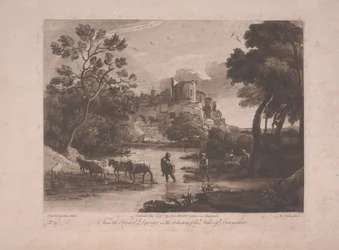 Vue de Tivoli au coucher du soleil, publiée en 1775