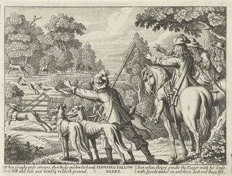 Cerfs poursuivis par des chiens de chasse