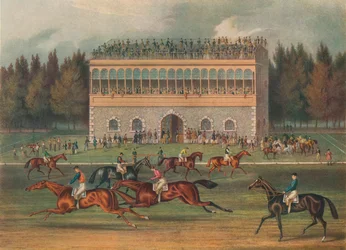 Tribune de Goodwood. Préparation au départ, 1836