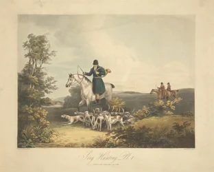 Ensemble de quatre : (1) Chasse au cerf