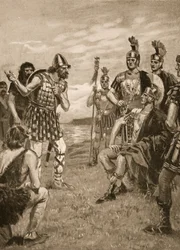 Agricola reçoit un roi irlandais, illustration tirée de « L