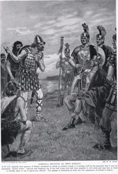 Agricola reçoit un petit roi irlandais, illustration de 