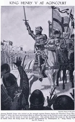 Le roi Henri à Azincourt 1415 après J.-C., vers 1950