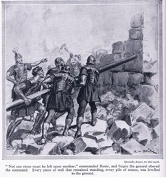 La destruction de Carthage par les Romains, vers 1950