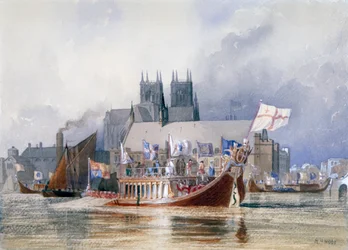 Arrivée du Lord Maire à Westminster, vers 1841