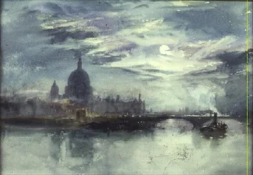 Vue de la Tamise avec la cathédrale Saint-Paul au loin