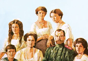 Le tsar Nicolas II avec cette famille