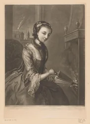 Jeune femme avec un soufflet