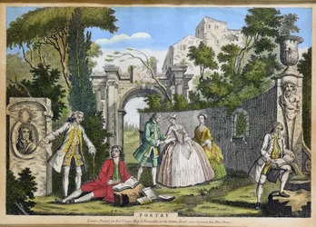 Poésie, pub. par Robert Sayer (fl.1750-80) vers 1750