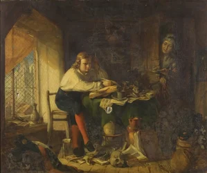 Chatterton composant les manuscrits rowleianiens