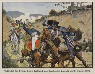 Mort héroïque du prince Louis Ferdinand de Prusse à la bataille de Saalfeld