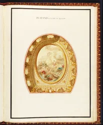 Plafond de la salle de spectacle, du Recueil des plans du Petit Trianon par Richard Mique